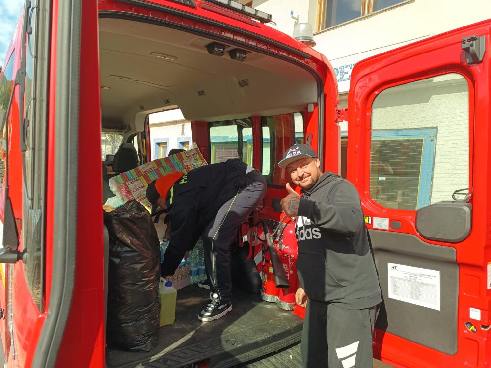 Pomoc našich občanů po povodních na Moravě 20. září 