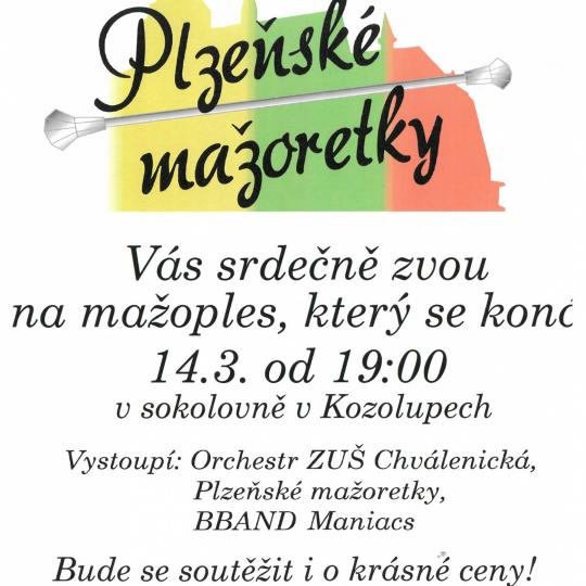 Plzeňské mažoretky - ples - PŘELOŽENO na 9.10.2020! 1